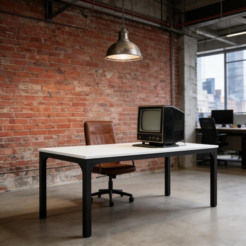 Modern Computer Desk,Rectangle Workspace Desk,Executive Desk, product photo