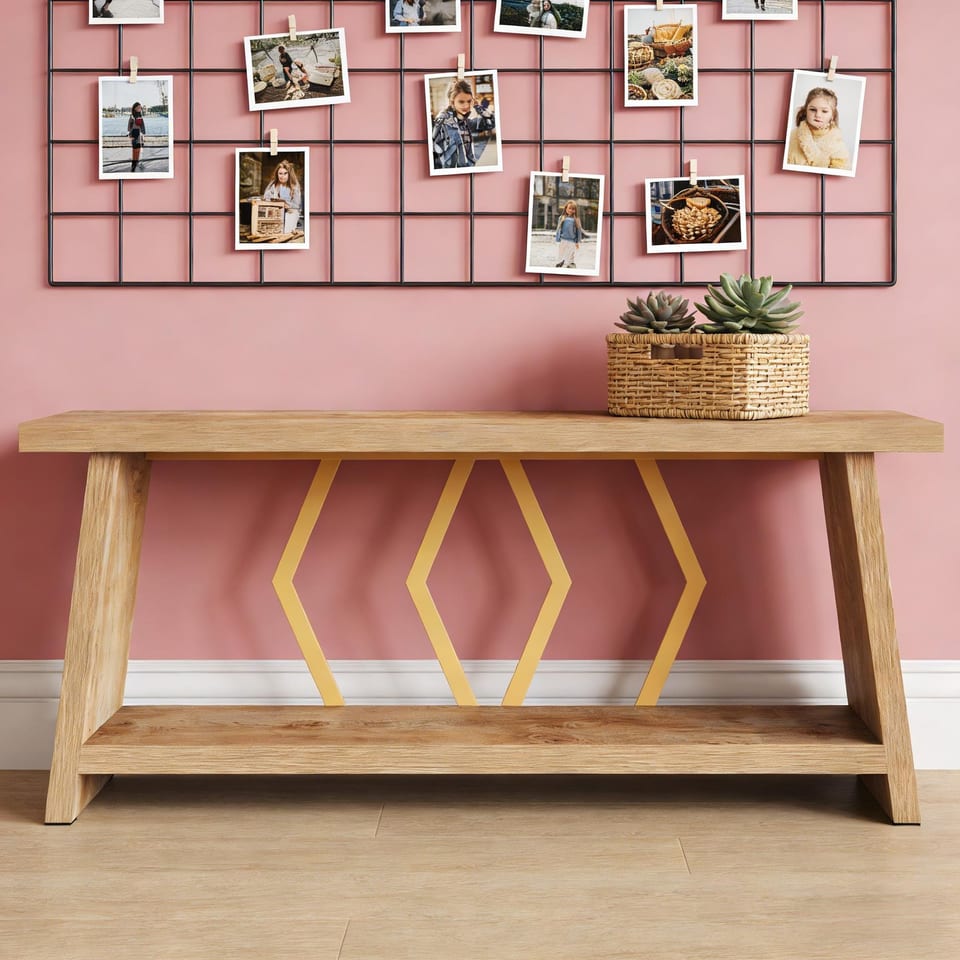 Sofa Table,Storage Console Table,Entryway Table, product photo