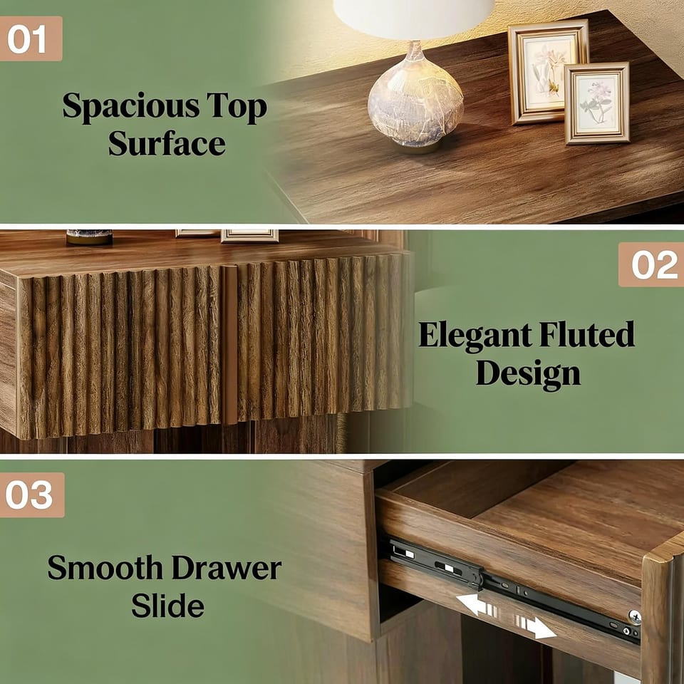 Bedside Table,Storage Nightstand, product photo
