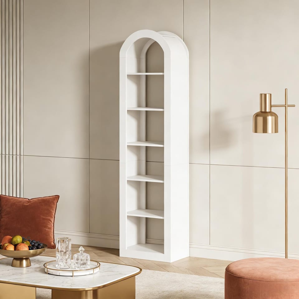 Open Display Shelf,Arched Bookshelf,Bookcase, product photo