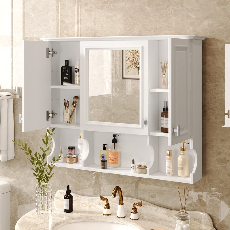 35'' X 28'' Wall Mounted Bathroom Medicine Cabinet, Modern Bathroom Wall, product photo