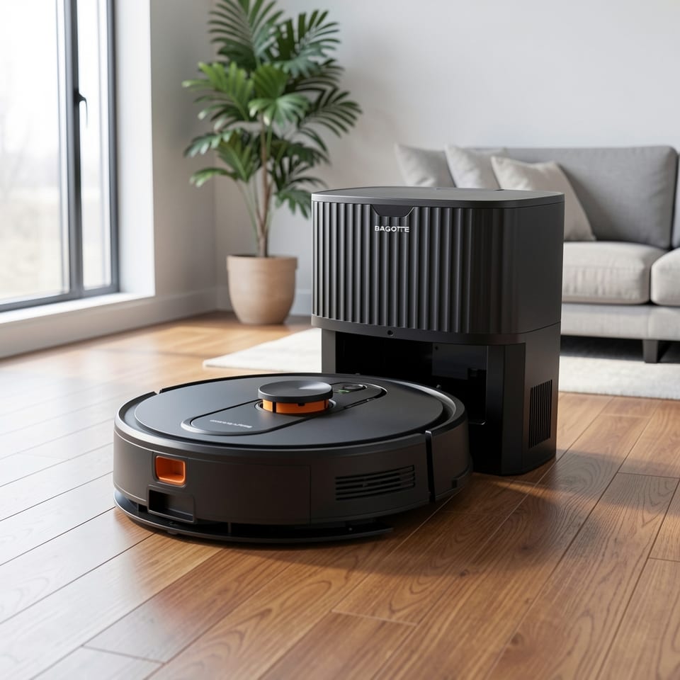 Bagotte Smart Self-Emptying Robot Vacuum Cleaner with Gyroscope Navigation
