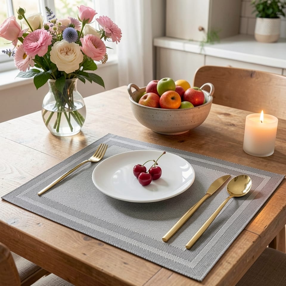 HuanGang Factory Manufacture Strip Placemat Kitchen Necessary Beautiful Pattern