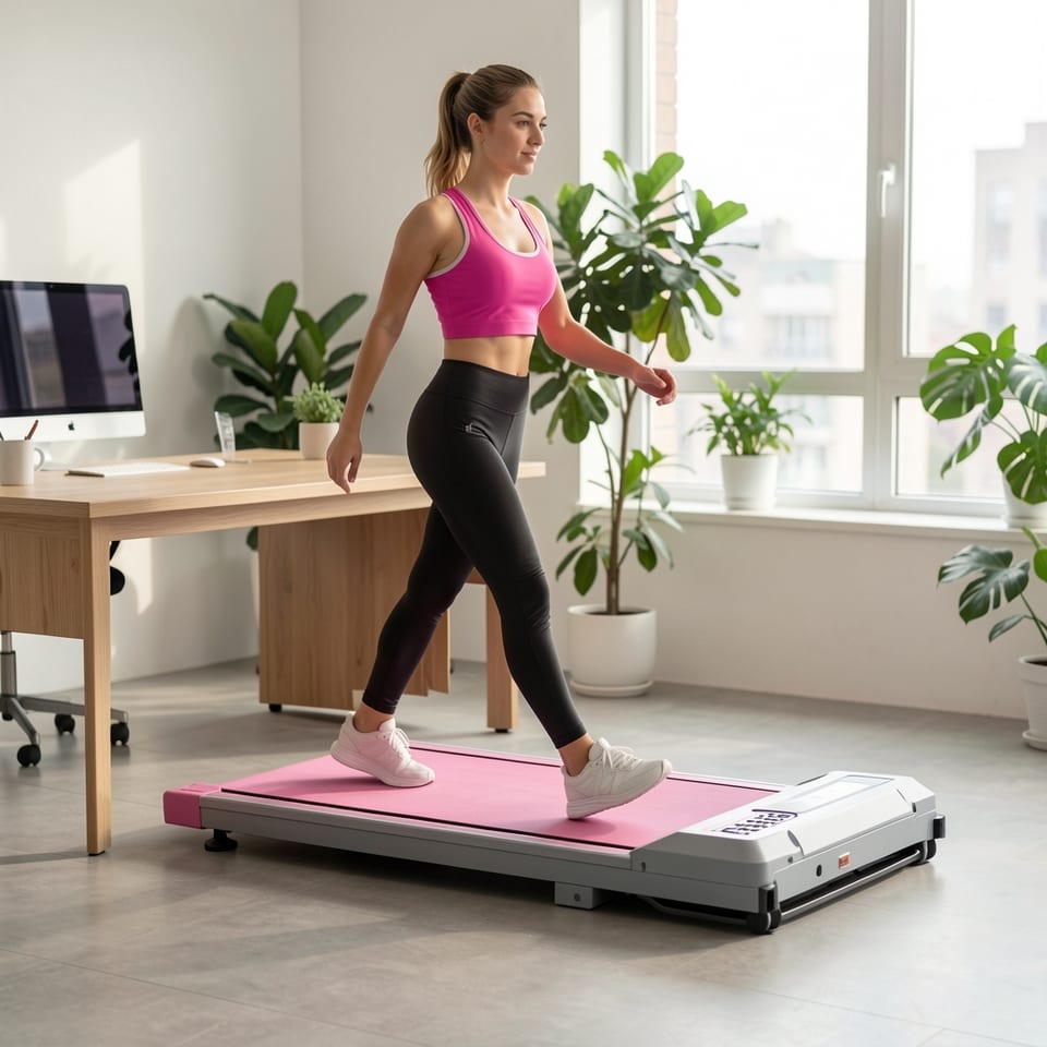 Walking Pad with LED LCD Screen Under Desk Walking Pad Treadmill Portable Smart