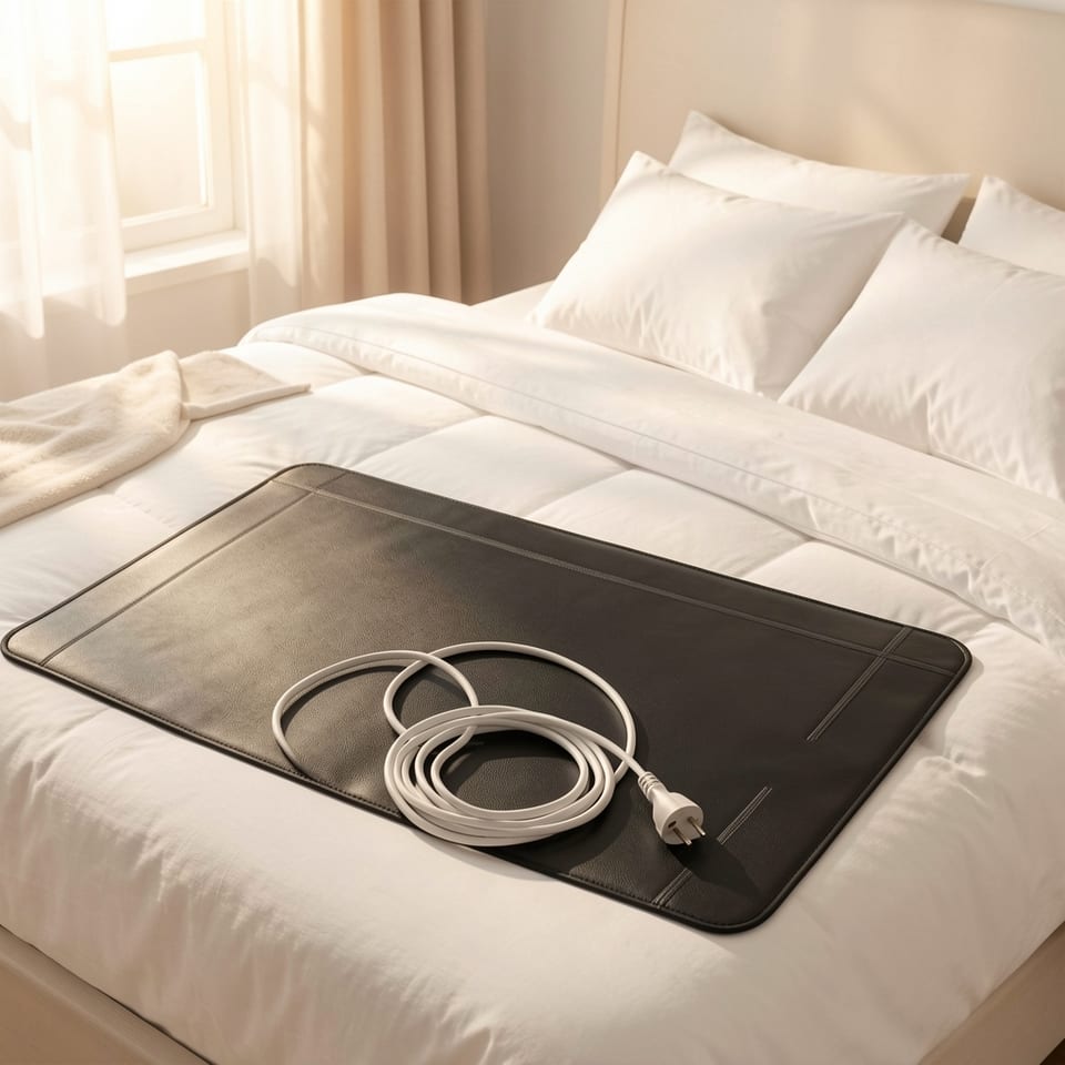 Large Grounding Mat 60x90cm with Durable Leather Surface and Grounding Cord