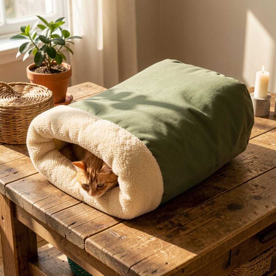 New Arrivals USA Warehouse 4 in 1 Self Warming Burrow Cat Bed Sleeping Cave