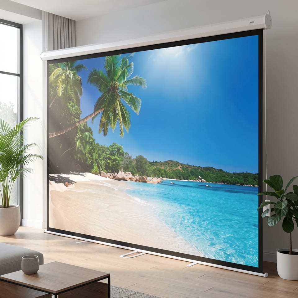 100 inch 4:3 motorized projector screen with remote control